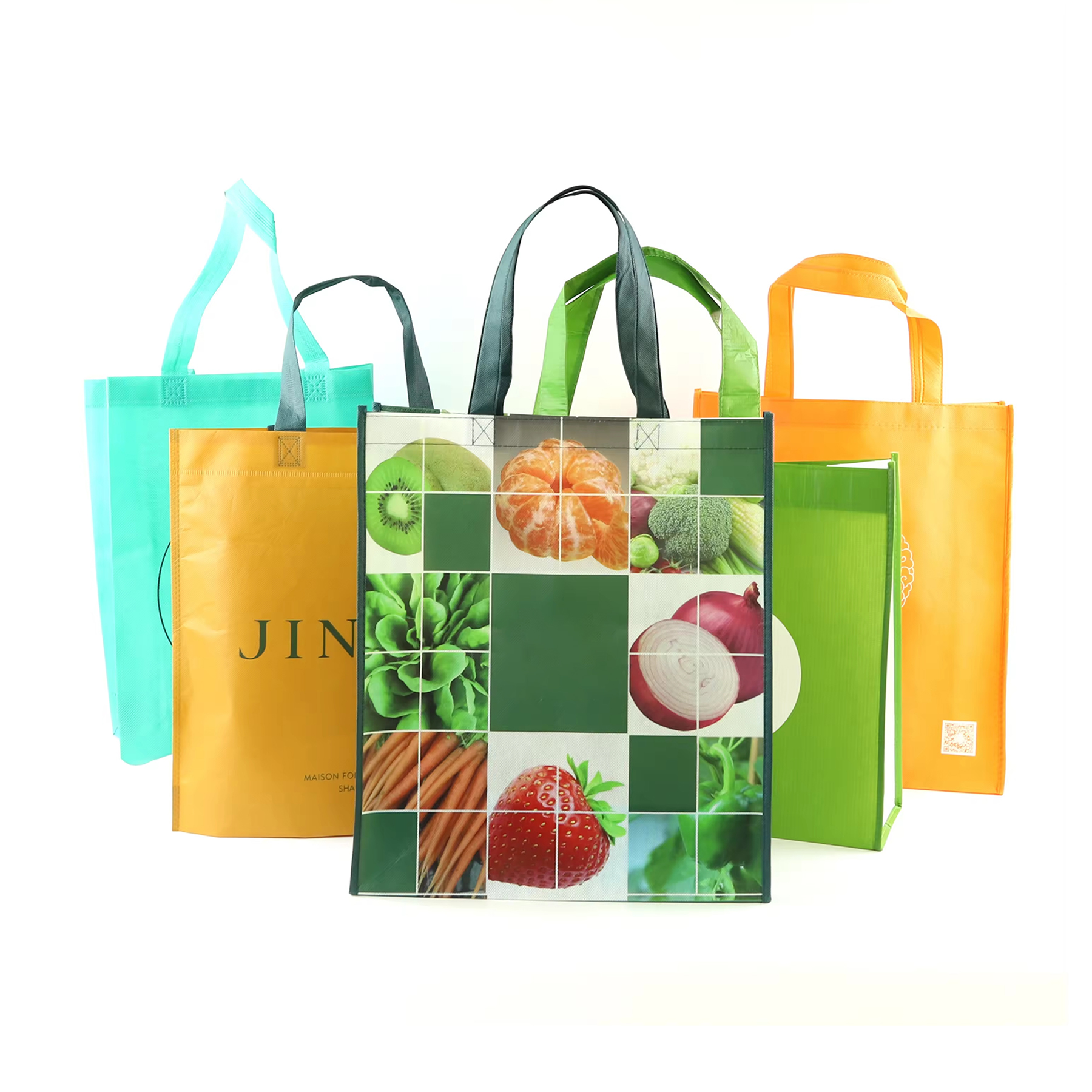 Custom Full Color  Laminated Non Woven Shopping Tote Bag