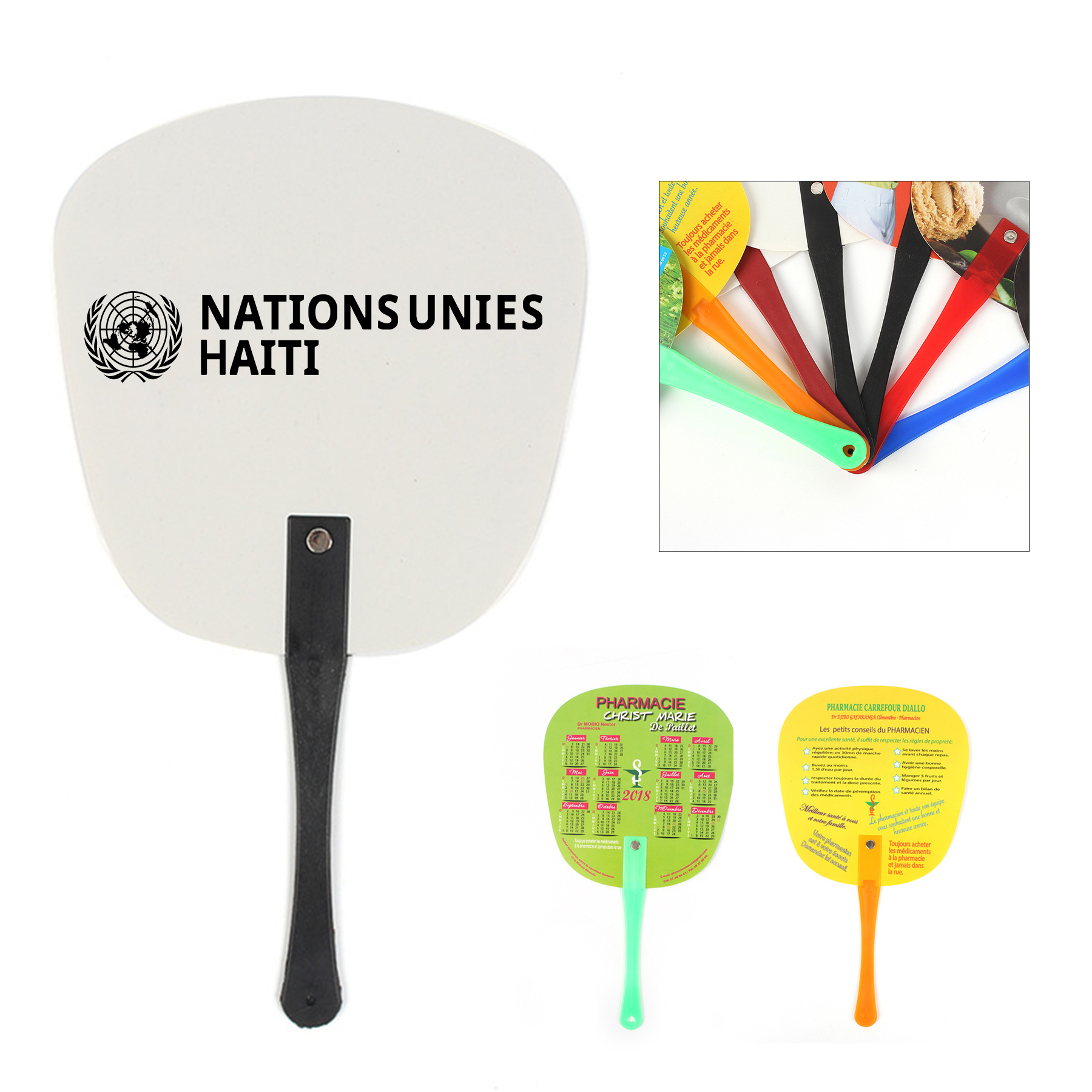 Custom Printed Advertising PP Hand Fans