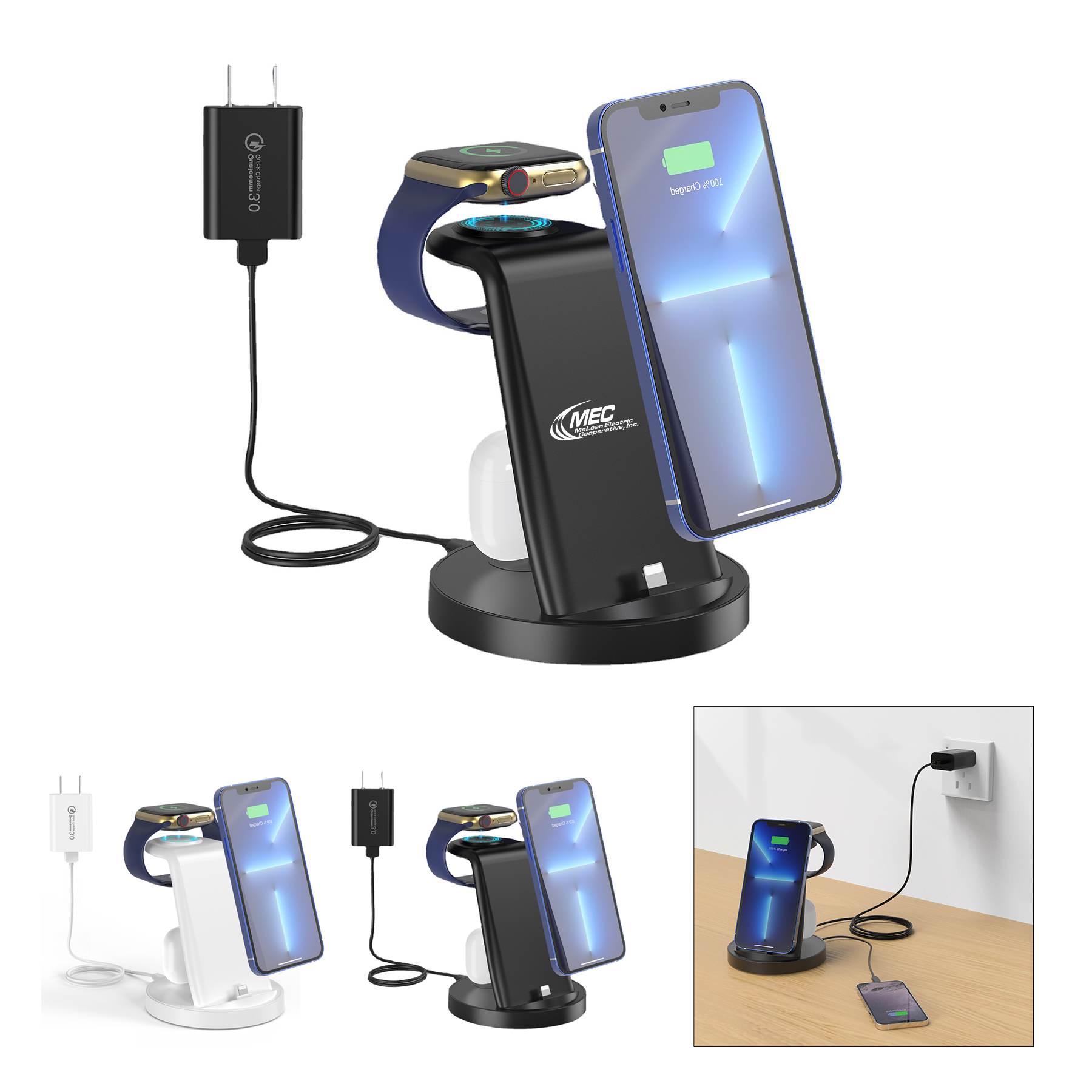 3 in 1 Fast Wireless Charging Dock