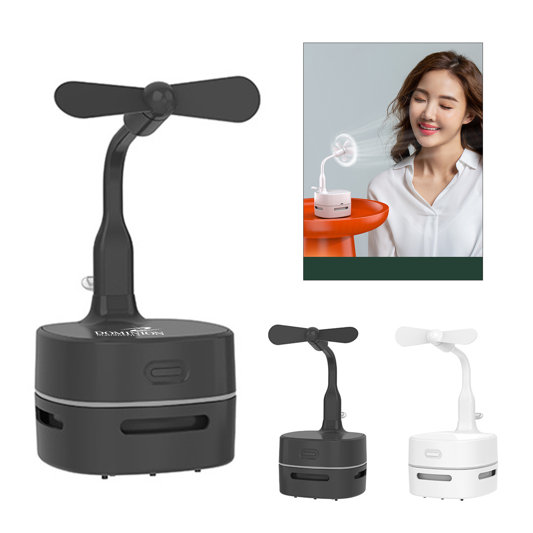 2 in 1 Desk Vacuum Cleaner with Fan