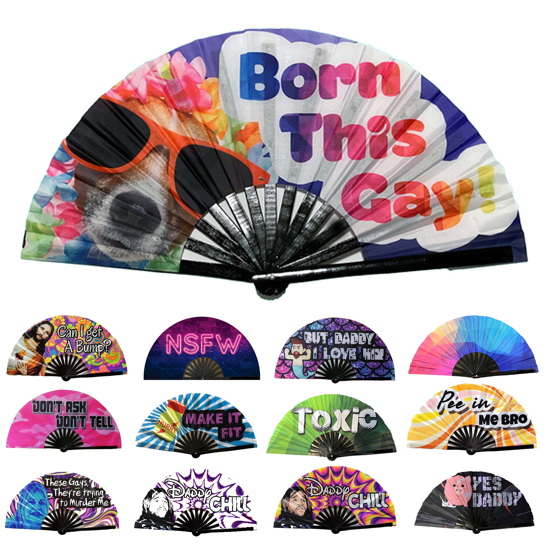 Folding Kung Fu Silk Hand Fan