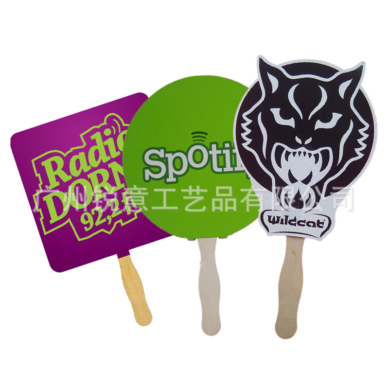 Wooden Handle Hand Fans - Image 2