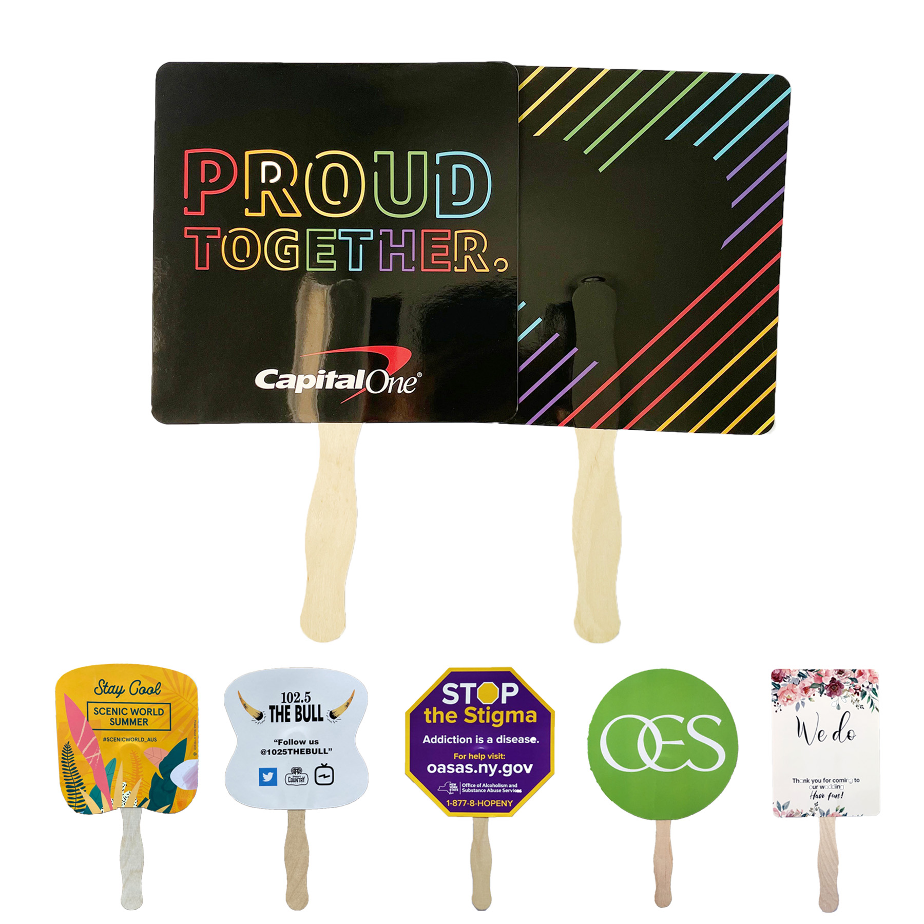 Wooden Handle Hand Fans