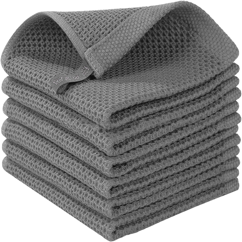Cotton Waffle Weave Kitchen Dish Cloths Towel - Image 8