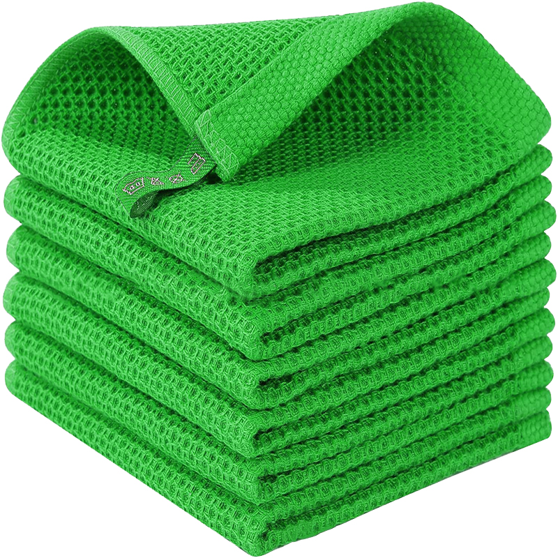 Cotton Waffle Weave Kitchen Dish Cloths Towel - Image 7