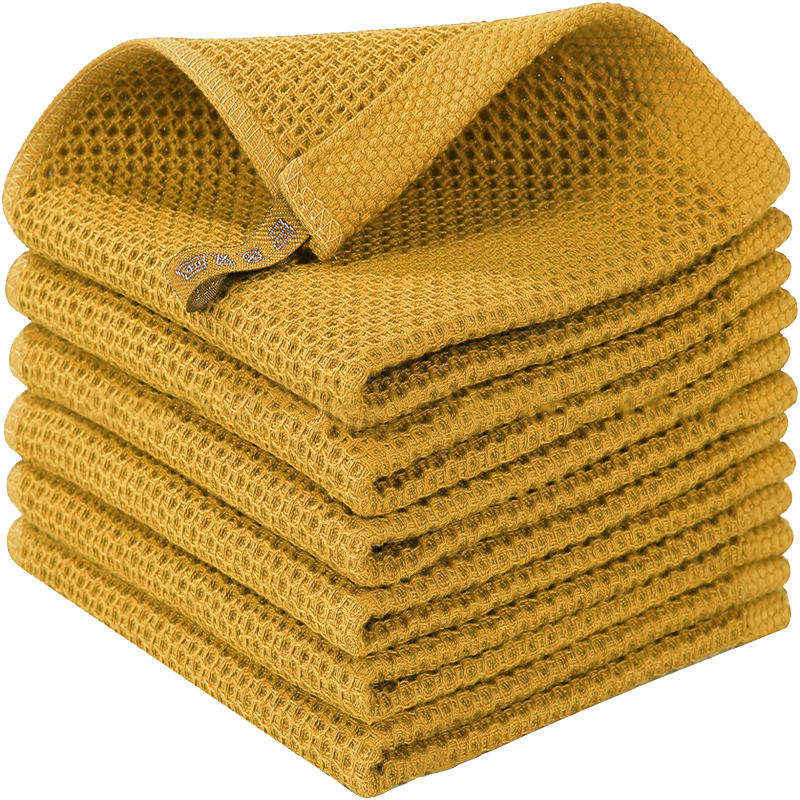 Cotton Waffle Weave Kitchen Dish Cloths Towel - Image 2