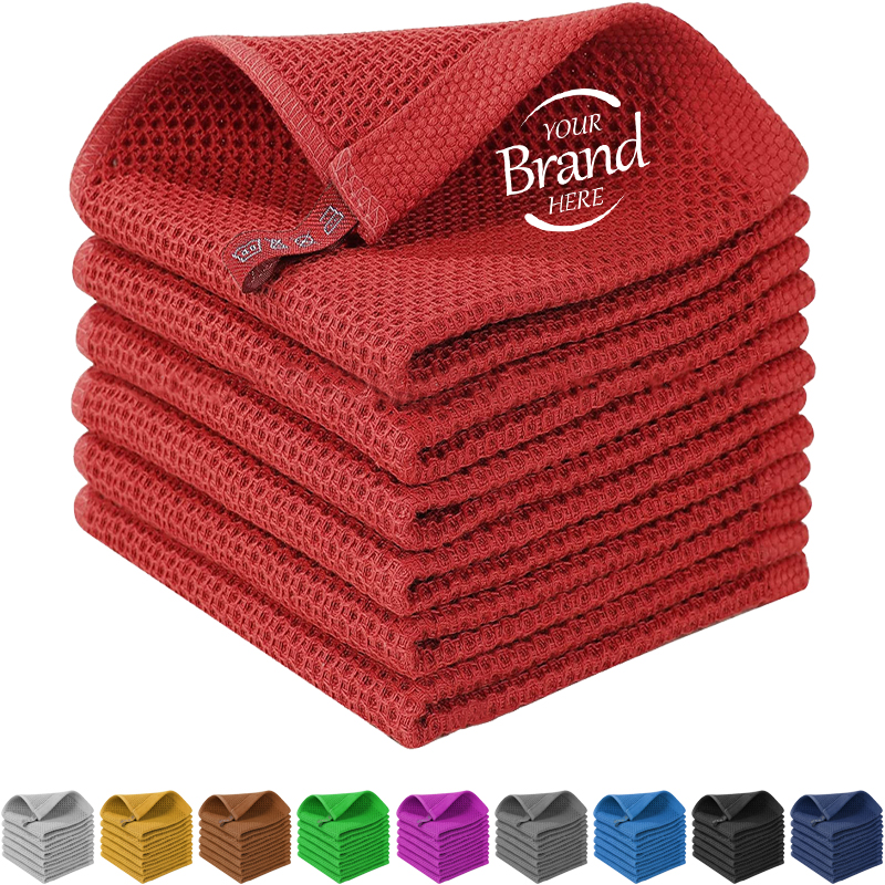 Cotton Waffle Weave Kitchen Dish Cloths Towel