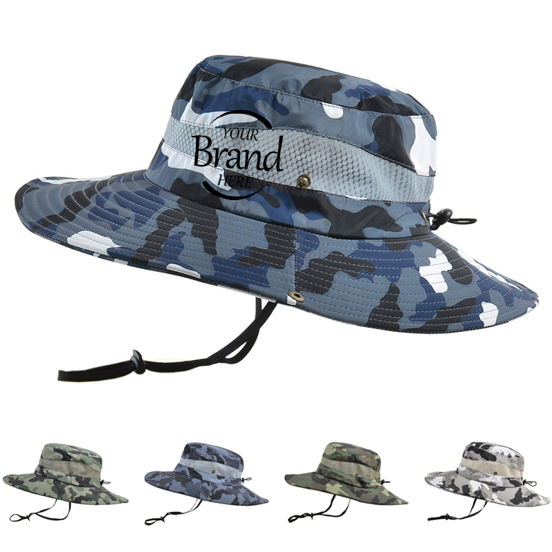 Wide Brim Camo Sun Hat