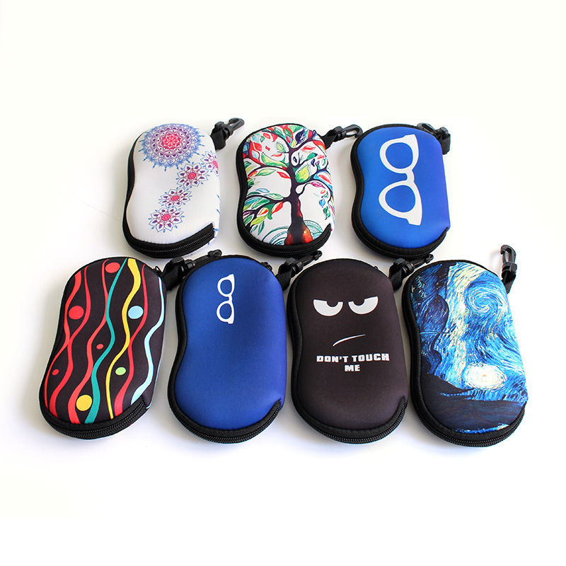 Neoprene Zipper Eyeglass Case With Clip - Image 3